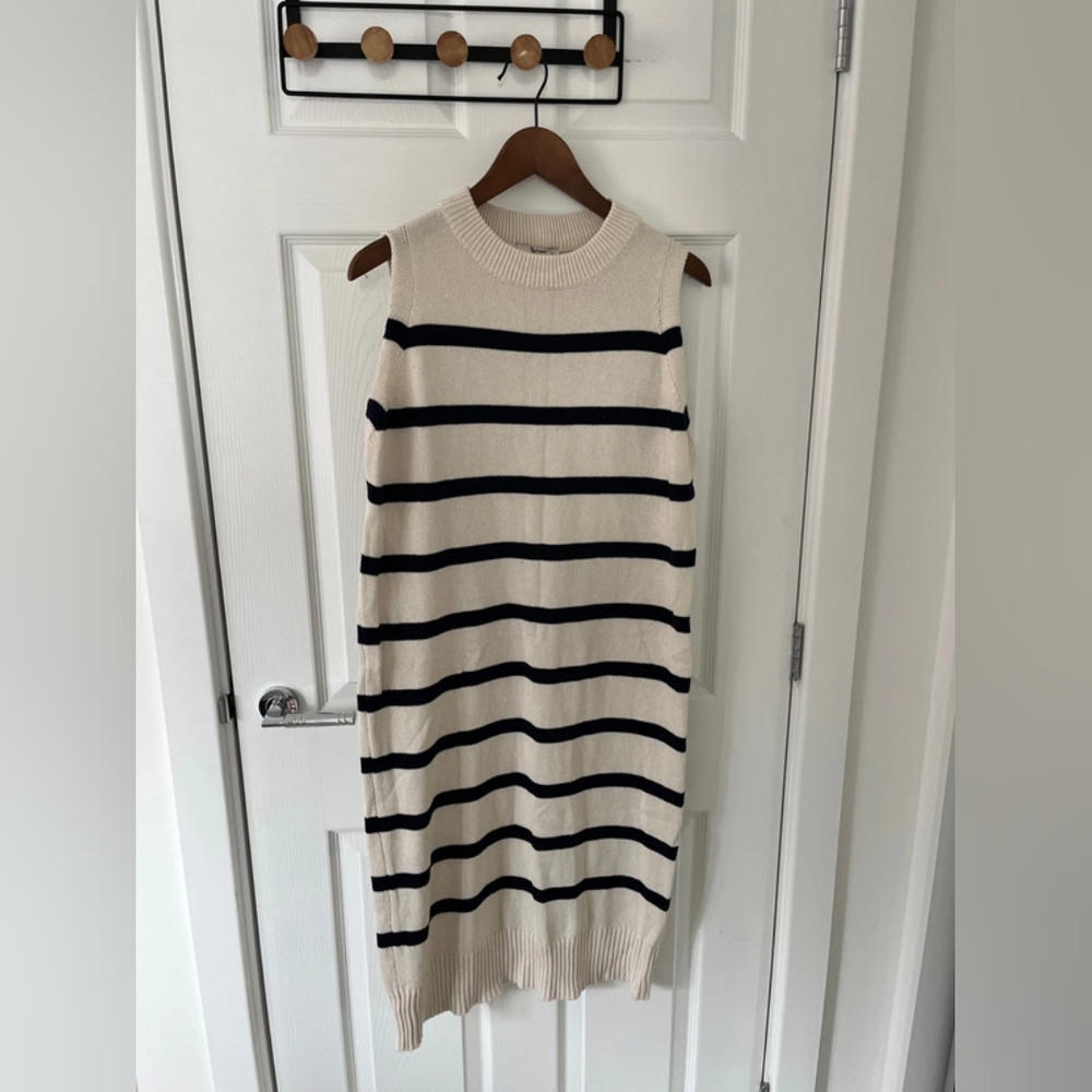 Sleeveless Striped Knit Dress